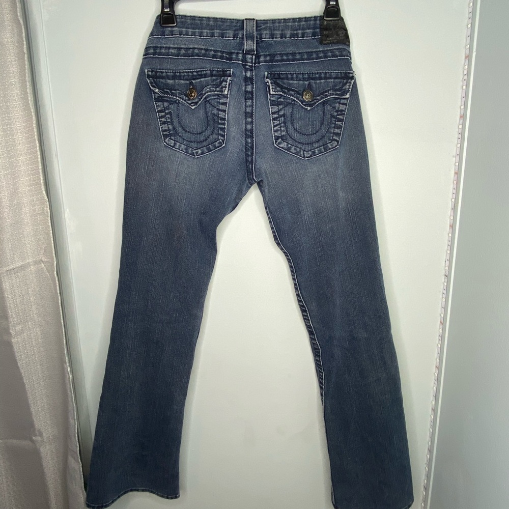 TRUE RELIGION MID WAIST STRAIGHT LEG